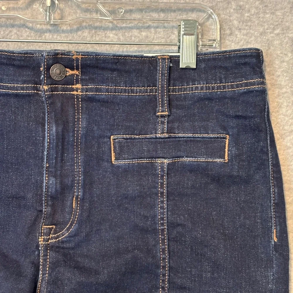 American Eagle Womens 12 Micro Shorts Denim Stretch High Rise Dark Wash Blue NWT